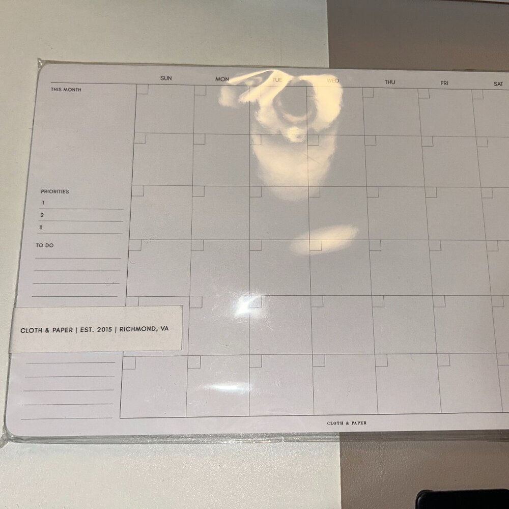 NWT Cloth + Paper Monthly Desk Pad Planner